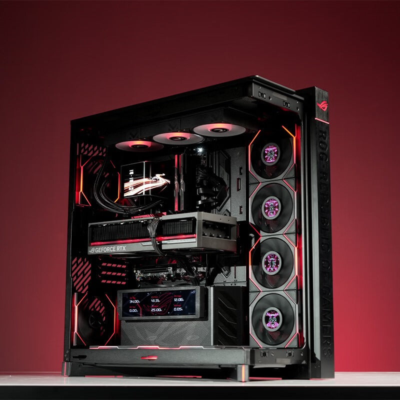 【客製化】ASUS ROG Cronox GR801 全塔式電競機殼 | 完全客製化、9.2 吋 LCD 面板、支援氣冷或水冷散熱