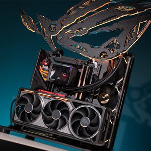 【客製化】ROG Eye of Republic 開放式遊戲電腦機殼 | 全面客製化、RGB 環境燈效、支援氣冷或水冷散熱