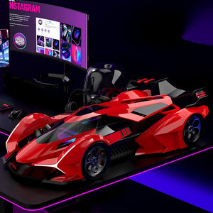 超級跑車造型開放式電競電腦機殼 | 全面可客製化、RGB 環境燈效、支援氣冷或水冷散熱
